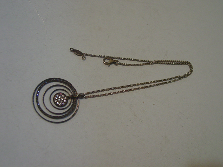 Judith Jack Sterling Circles Necklace w/ Stones