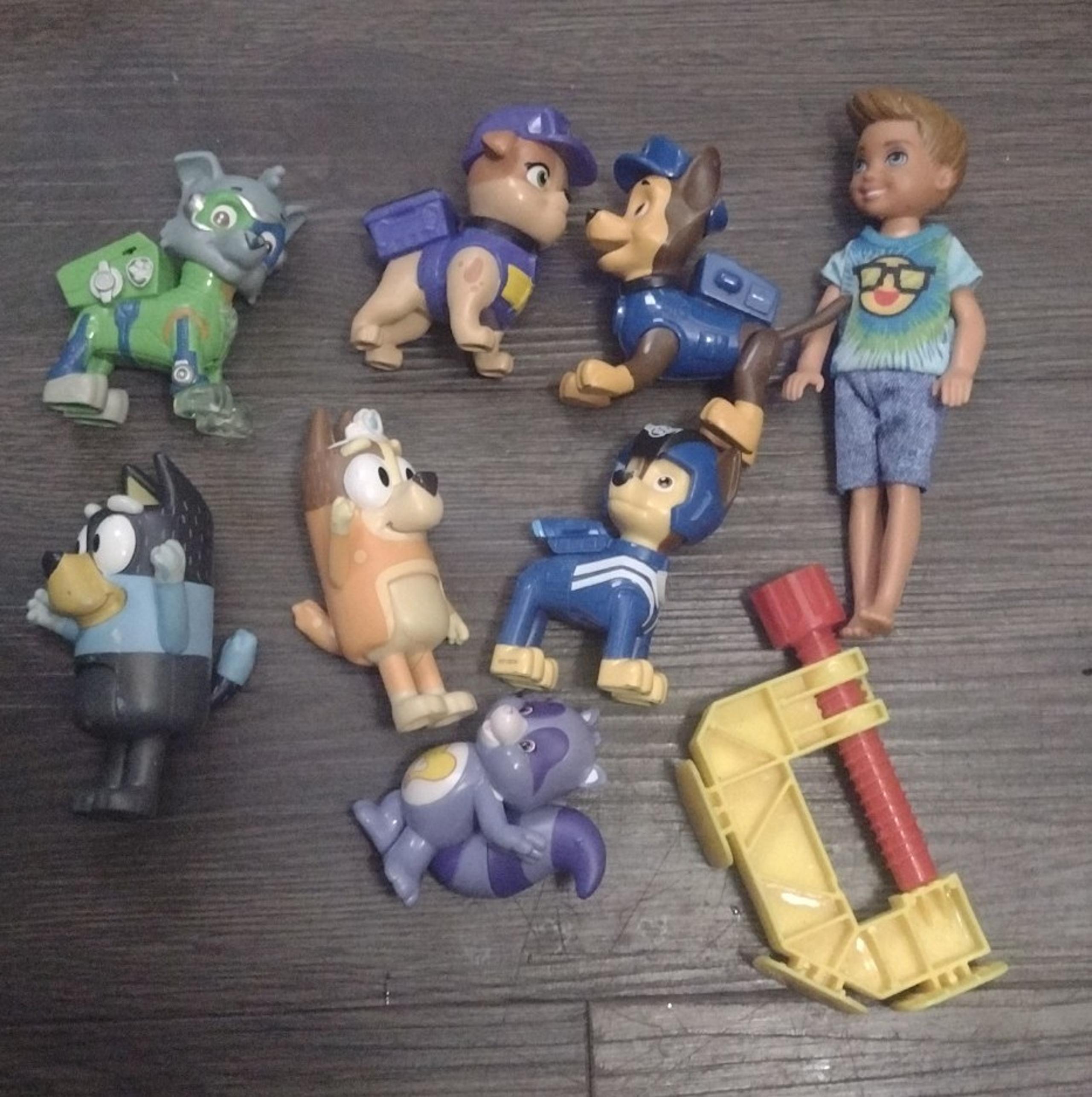 Paw Patrol Bluey Barbie care bear action figure lot