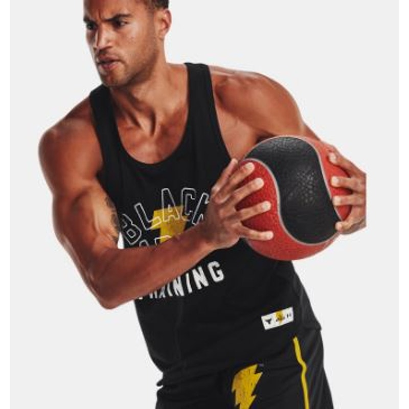 Under Armour Project Rock Black Adam Tank Workout Shirt Black 2XL New