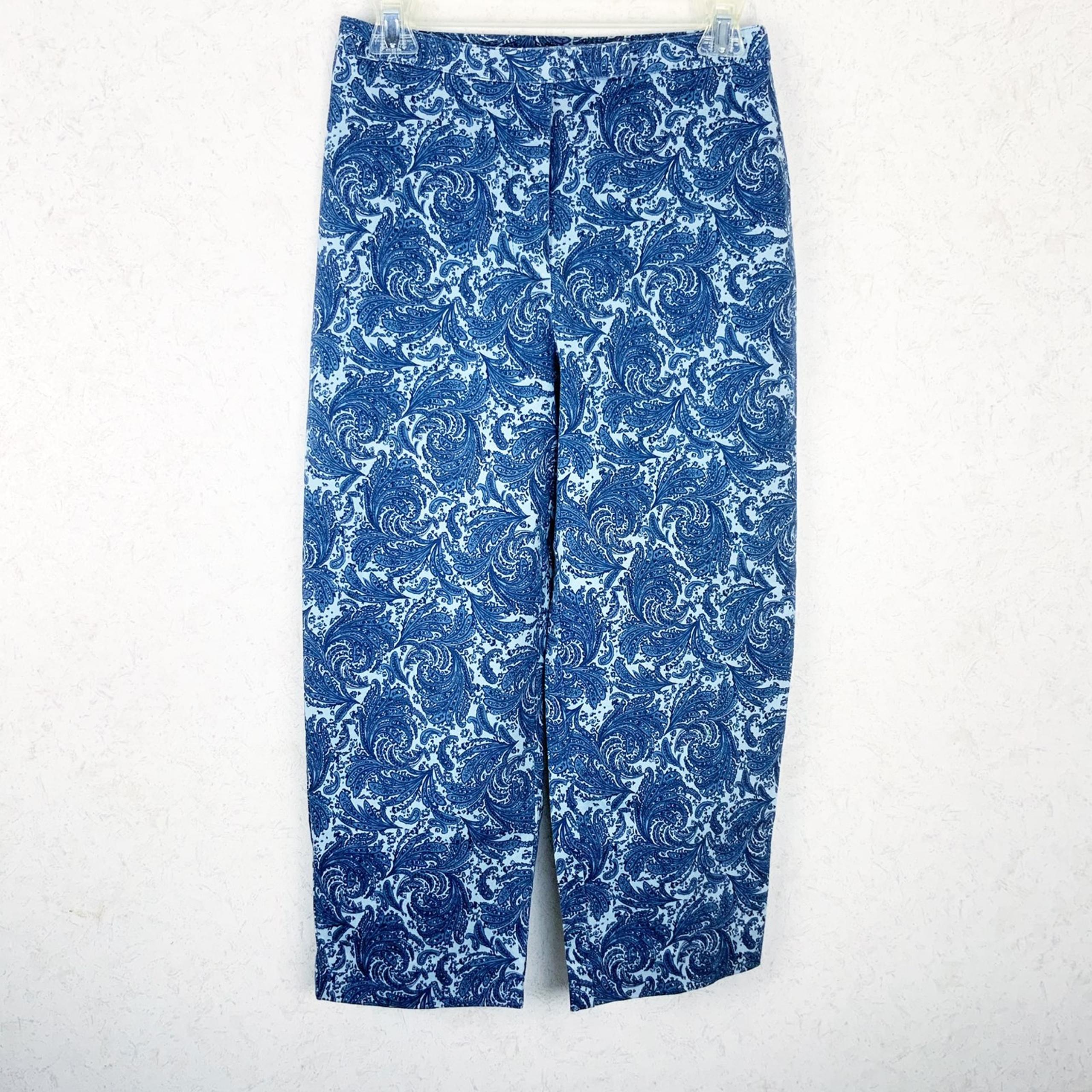 Charter Club paisley stretch capri pants