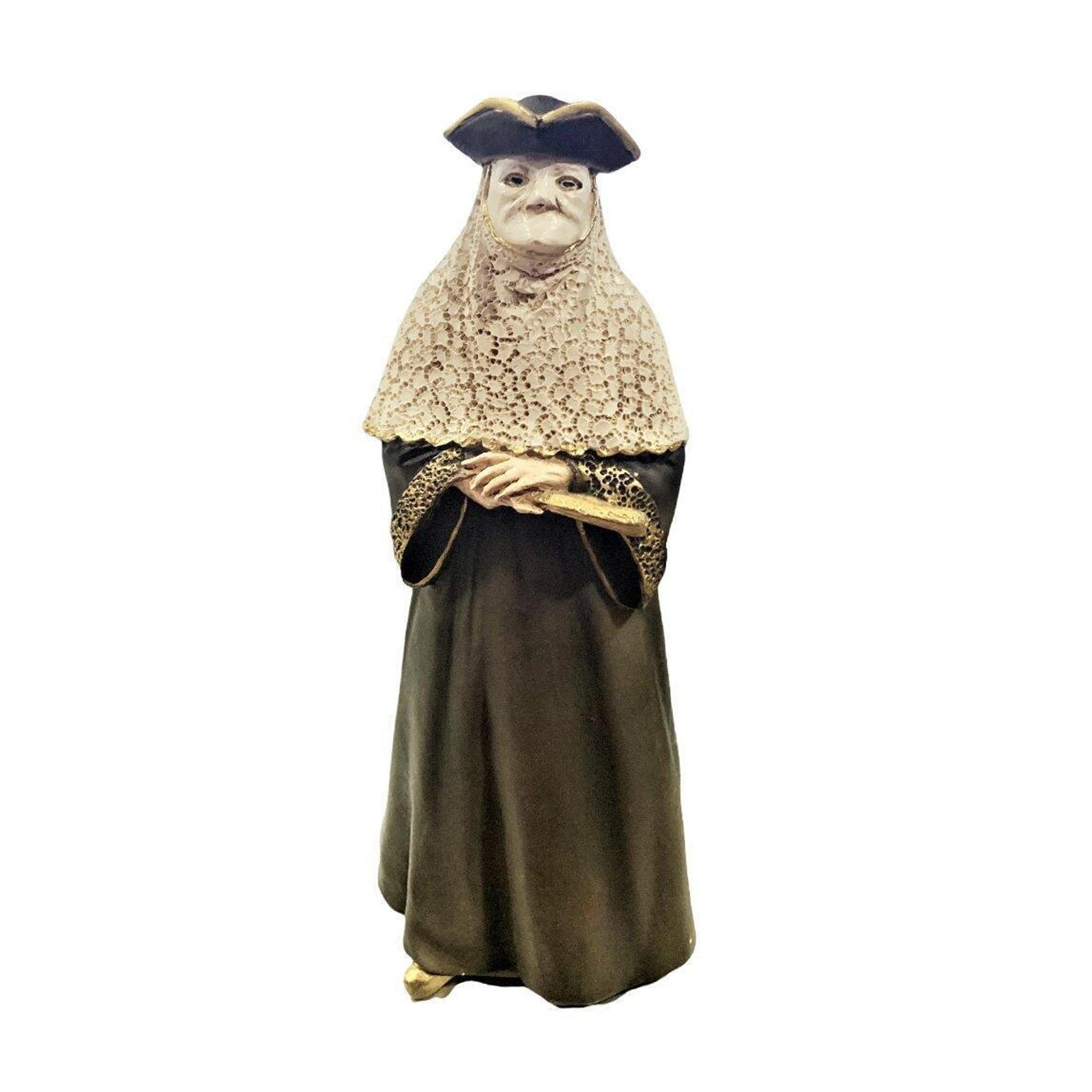 BAUTA Italian Venetian Mask Figure Commedia dell 'Arte Italy 7.25