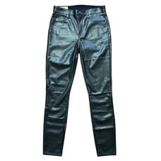 NEW GAP Mid Rise Vegan Leather True Skinny Pants in Black WOMEN'S 6 TALL