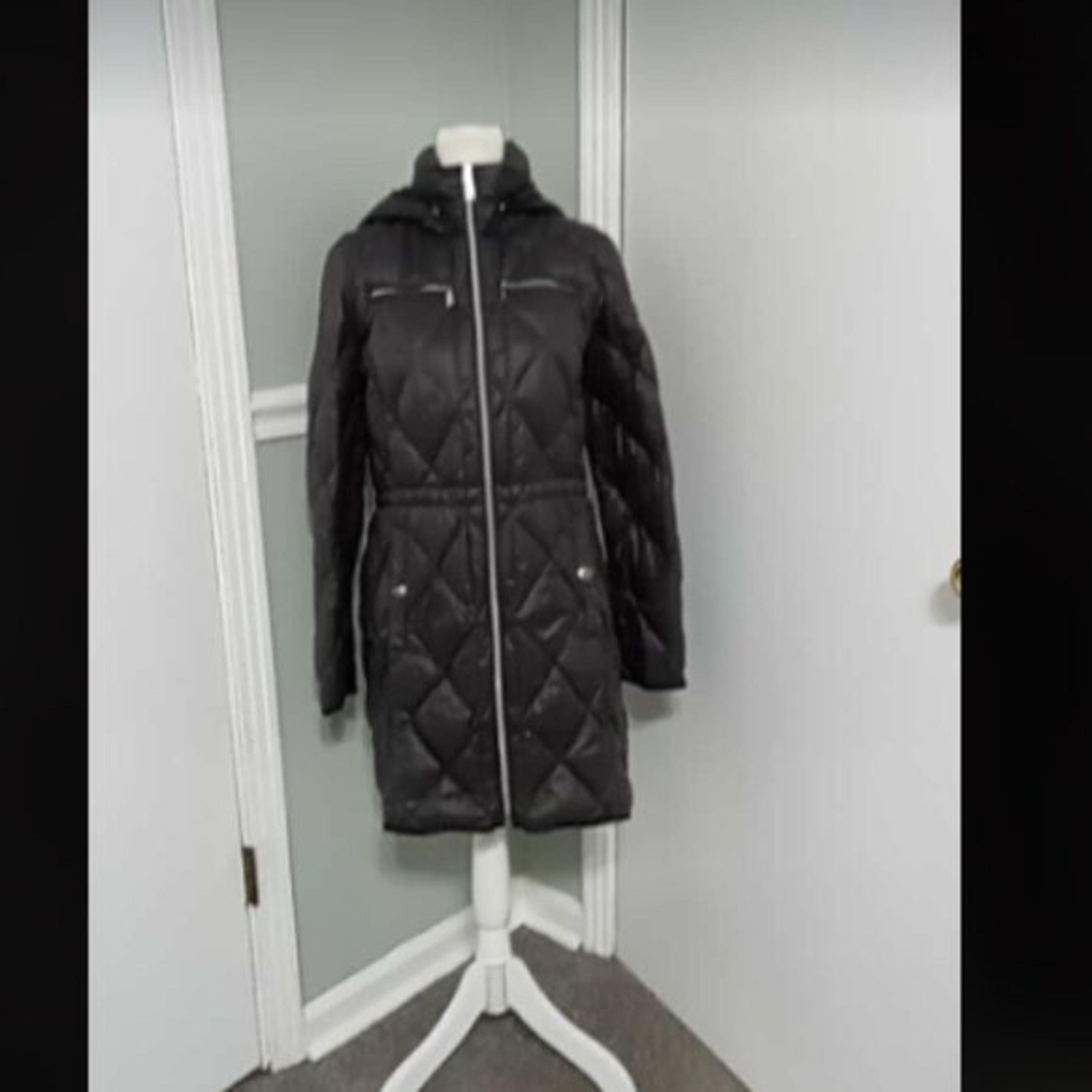 Michael Michael Kors Women's Quilted Hooded Down Fill Coat Sz S