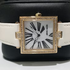 Pierre Cardin 28mm Ladies Square case Yellow Gold White Roman# Dial Crystal NEW