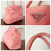 Prada pink Tessuto city nylon vintage triangle logo tote bag