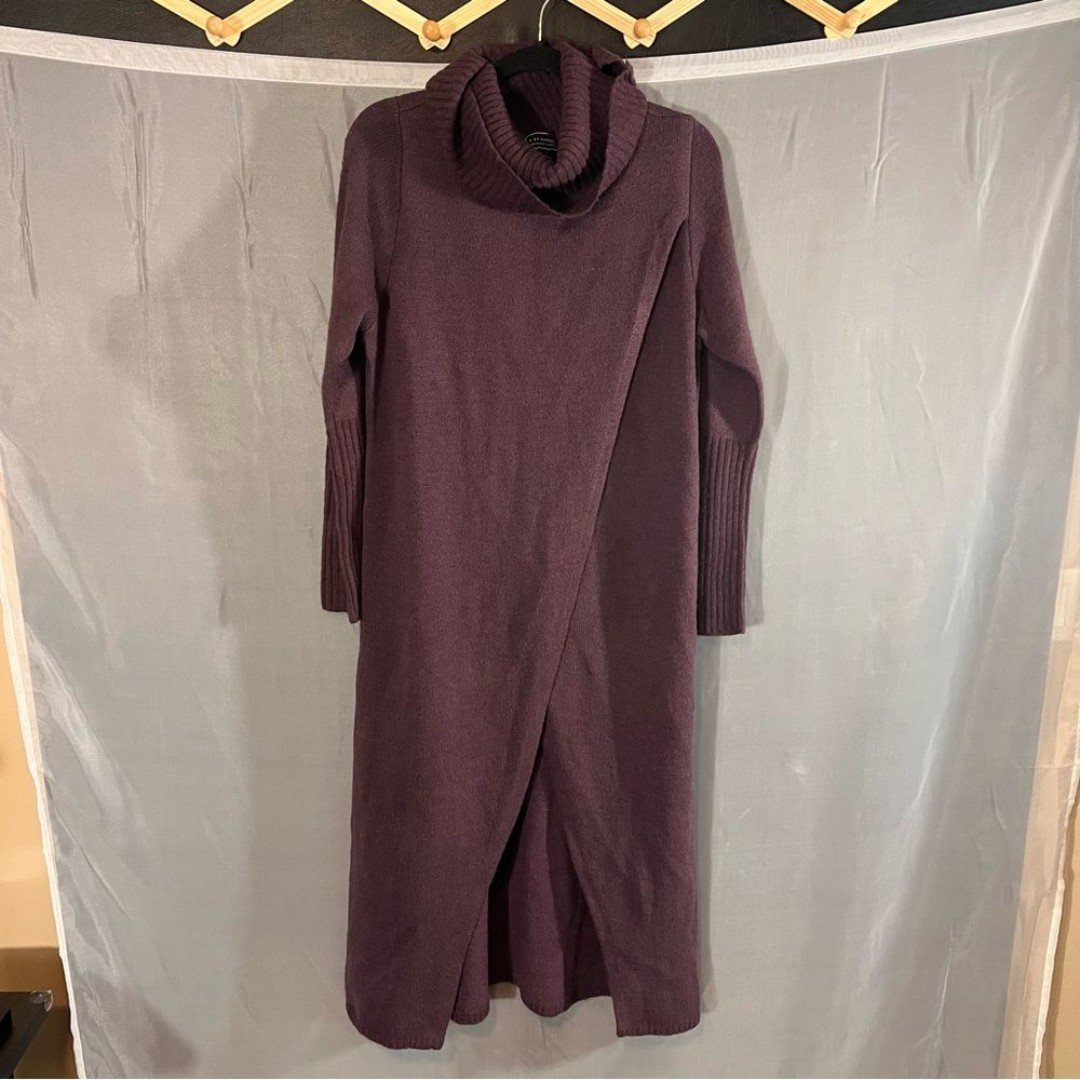 G By Giuliana Plum Maxi Tunic Turtle Neck Sweater Size Small