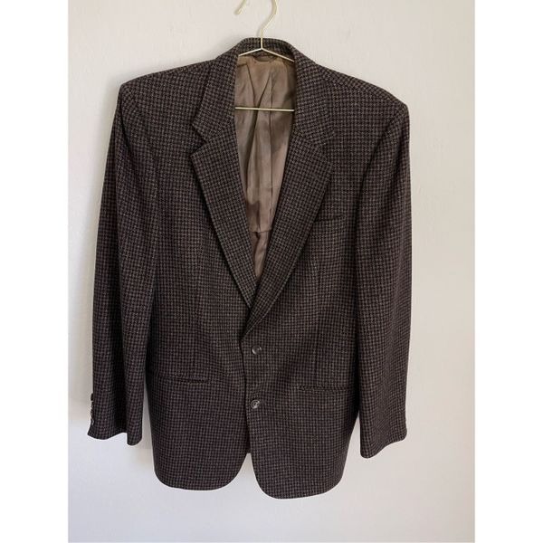 CHRISTIAN DIOR HoundstoothWool Suit Jacket Size Large