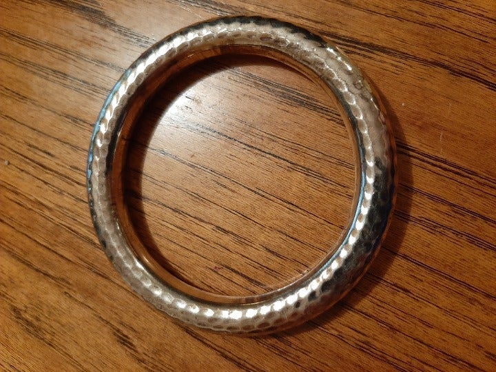 Hammered Sterling Bangel Bracelet India