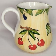 DANSK Ceramic Water Pitcher Cherries