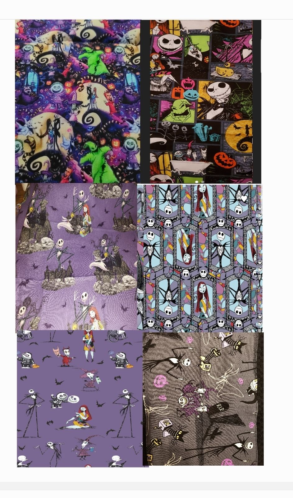 Nightmare before Christmas fabric FQ Bun