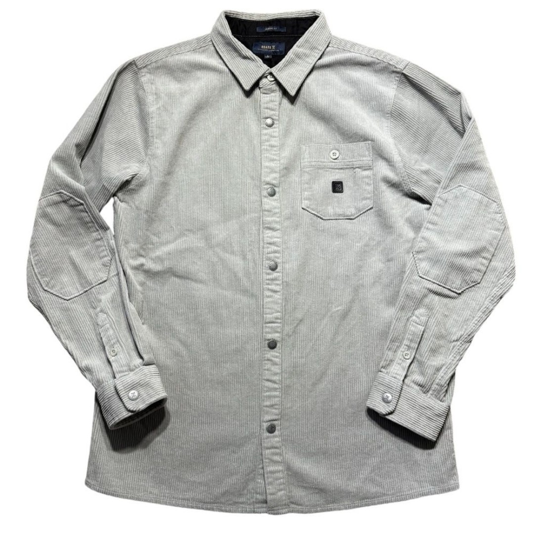 Roark Nordsman corduroy flannel button down men large gray shacket