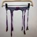 NWT AGENT PROVOCATEUR GARTER BELT PURPLE GREEN PINK SZ 2 XS