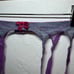 NWT AGENT PROVOCATEUR GARTER BELT PURPLE GREEN PINK SZ 2 XS