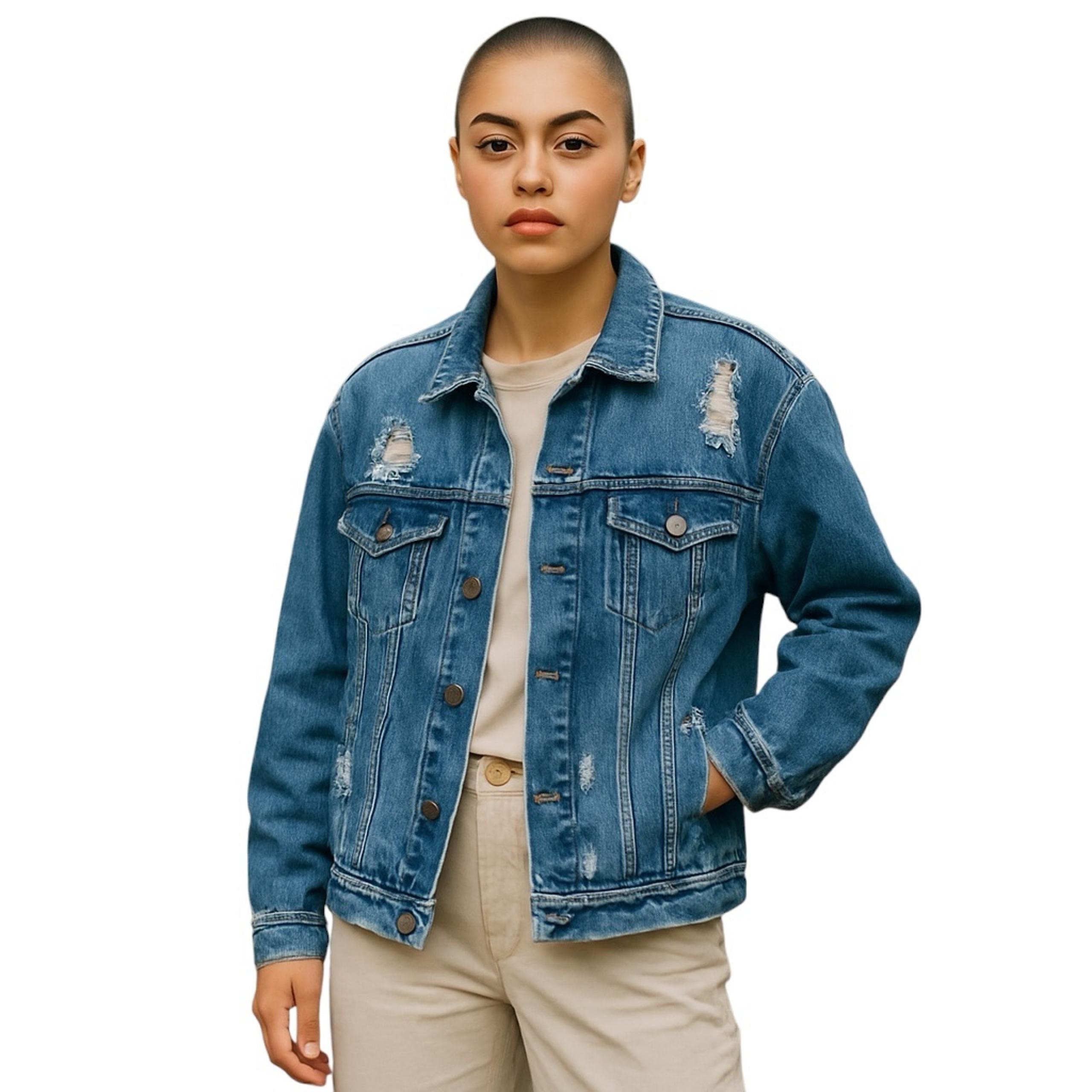 Mudd XL jean distressed jacket