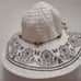 Stylish Angela & William flower designed wide brimmed off-white women's Hat