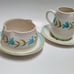 Vintage Franciscan TULIP TIME serving pieces Gravy Boat, creamer, bread plate