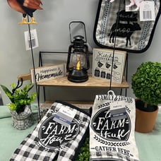Farmhouse kitchen towel set & decor 7Pcs