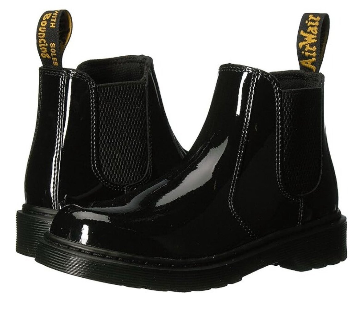 Dr. Martens Toddler Girls Chelsea Boots Black Patent Leather NWOB Kids sz 8