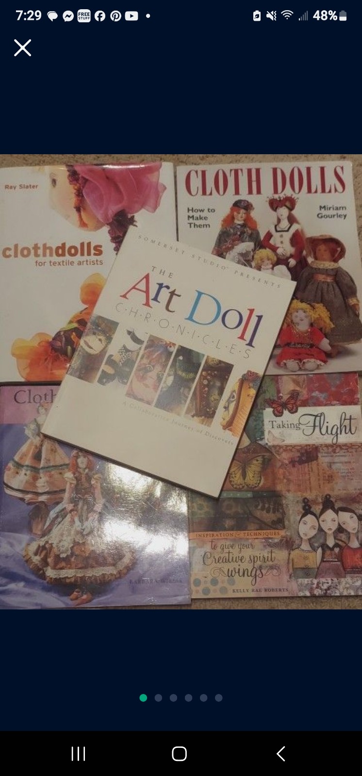 The13 cloth doll making books.