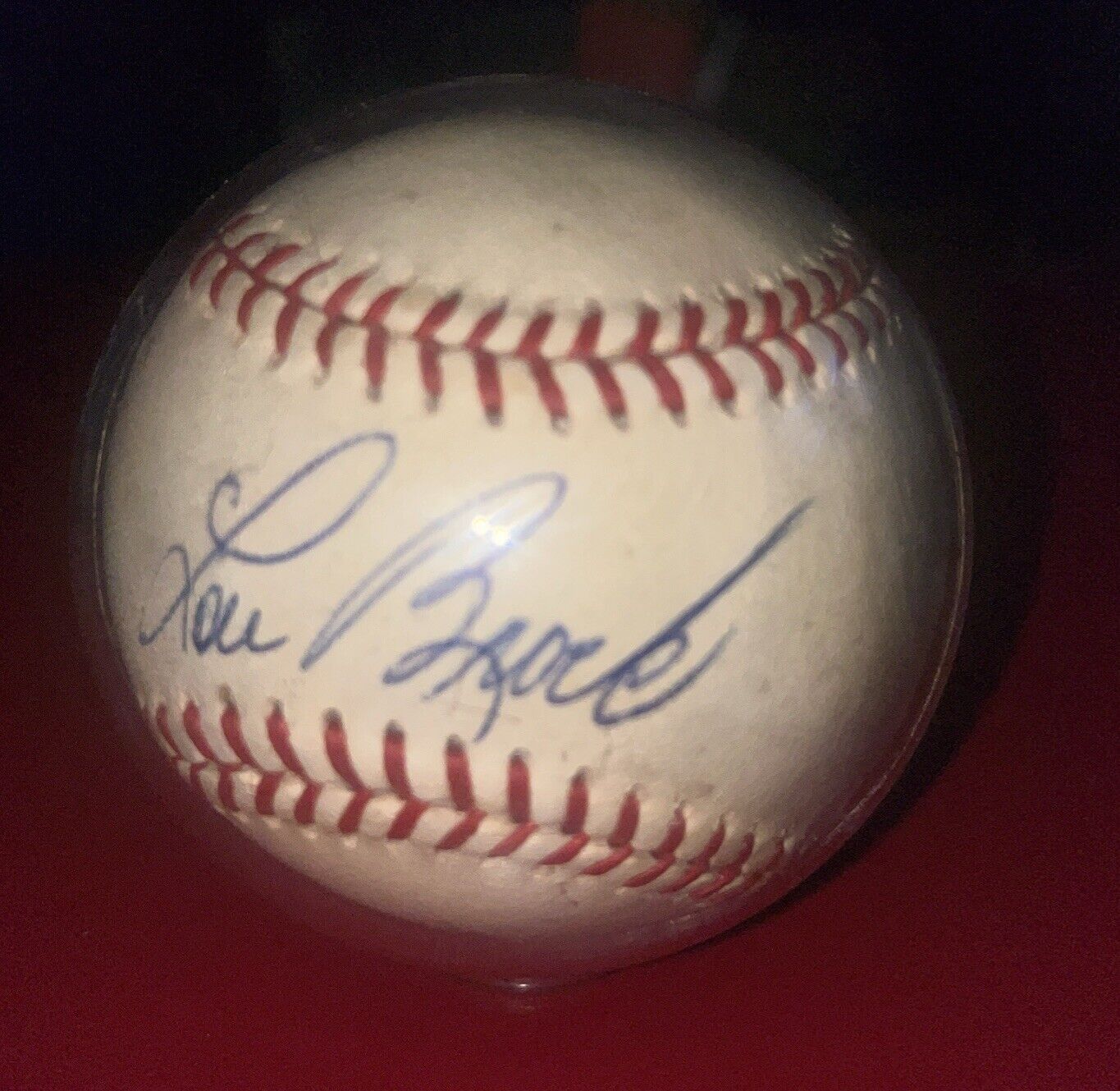 Lou Brock Autographed Official National League Baseball