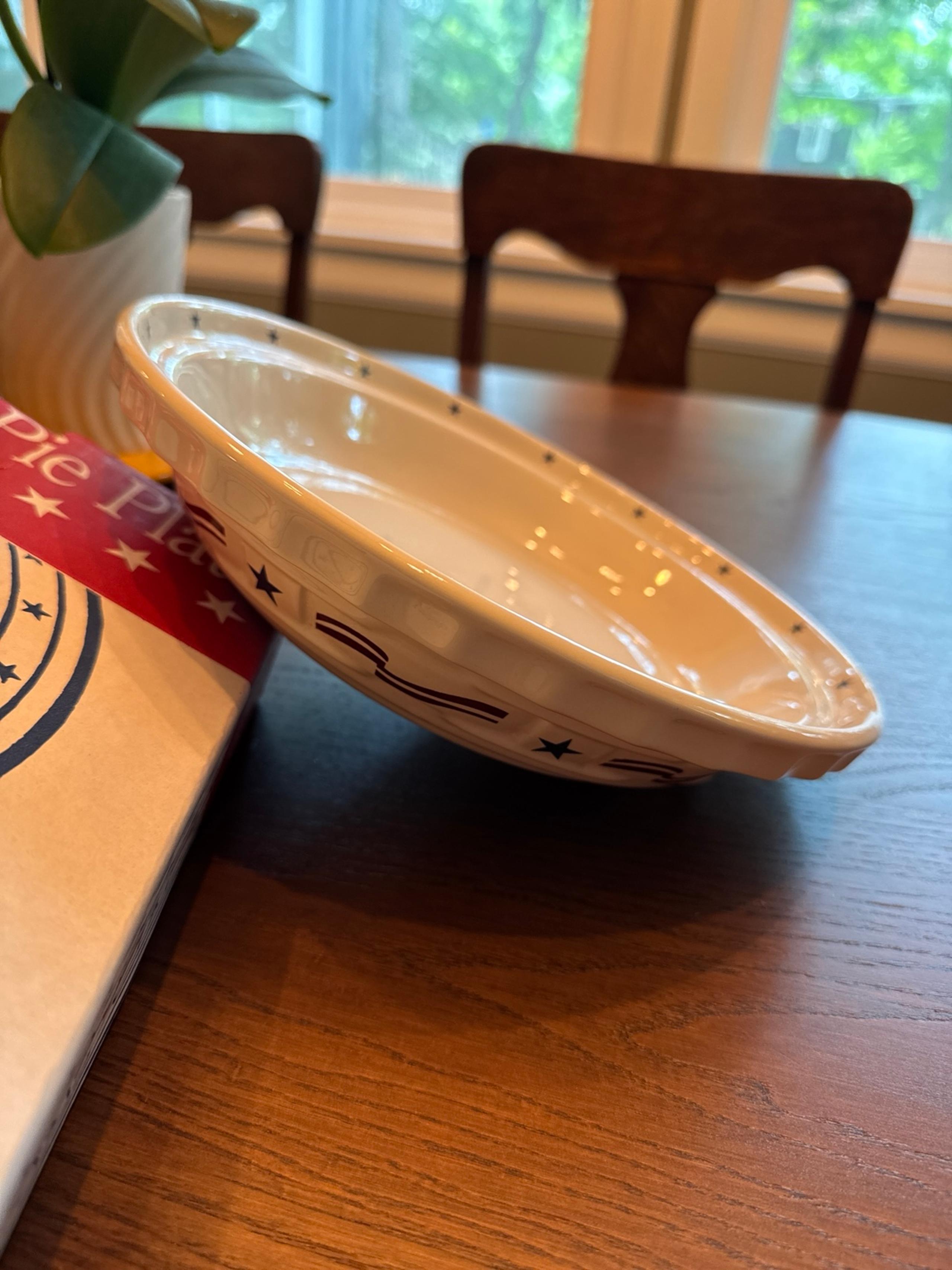Longaberger All American 10” pie plate, vintage collectible, in original box