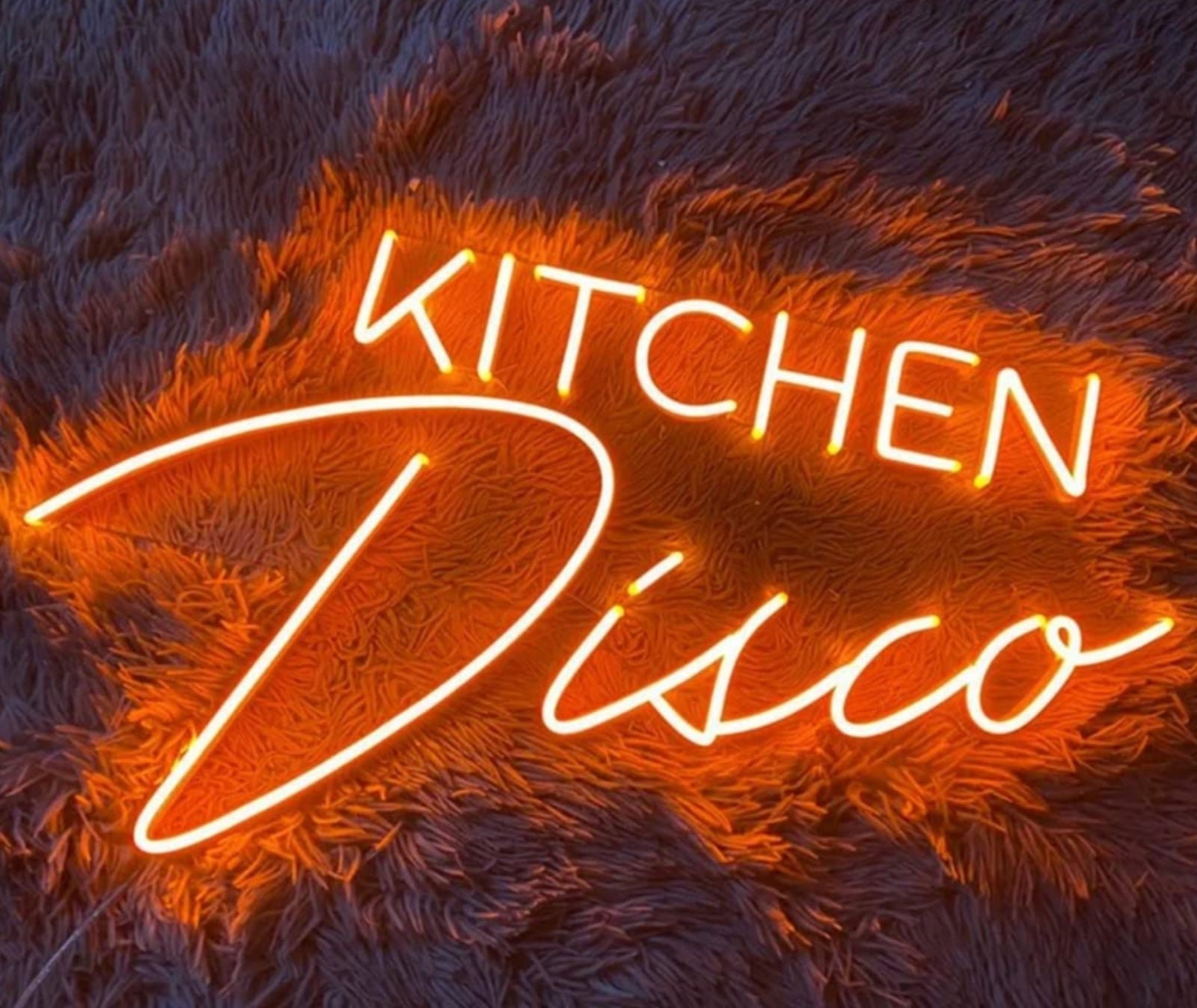 Fun Bright Orange Kitchen Disco LED Night Light Room Wall Decoration