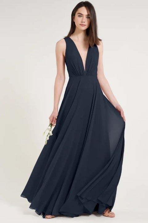 NWT JENNY YOO COLLECTION RYAN IN NAVY SIZE 0