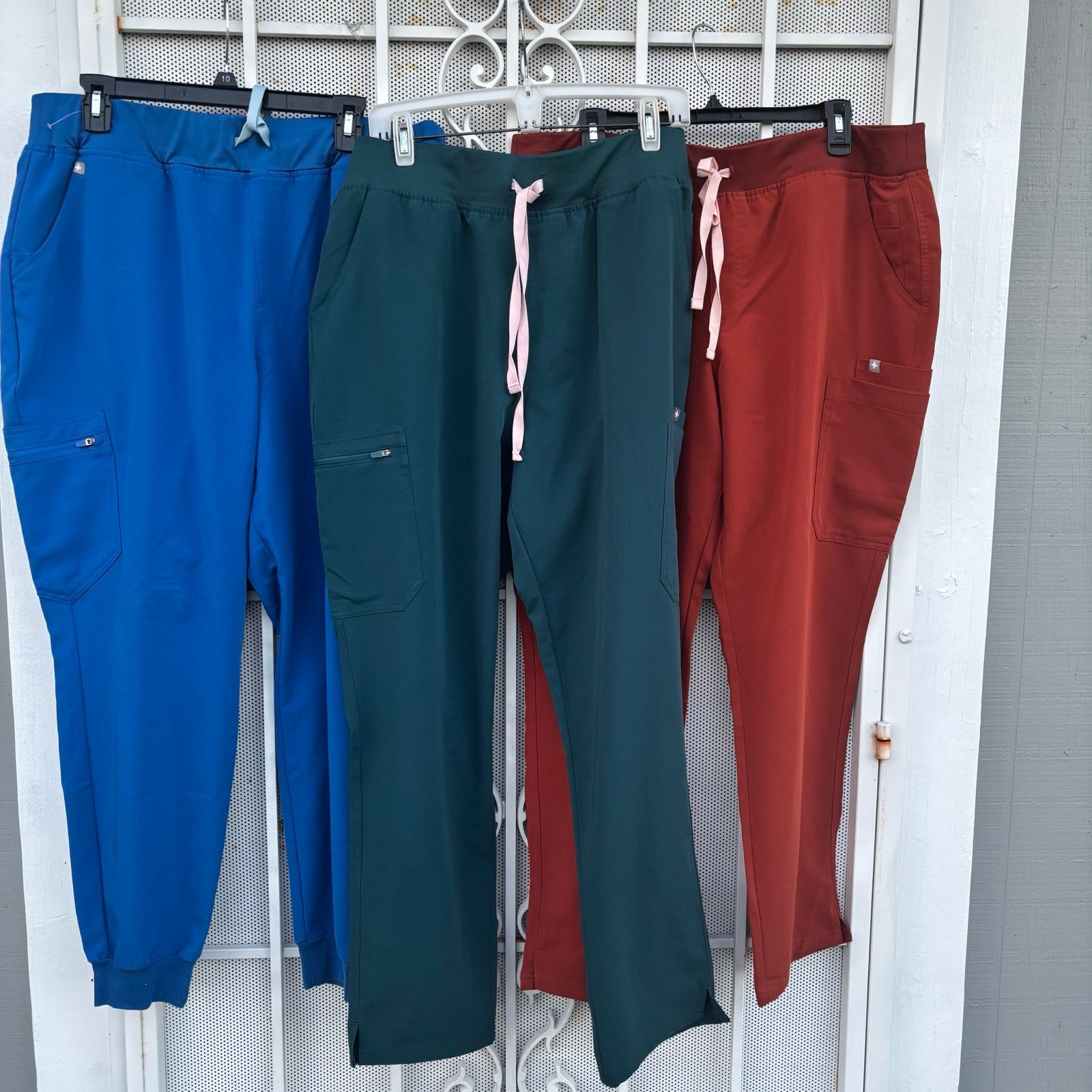 Set of 3 - Figs XXL women scrubs technical pants pullon elastic waist inseam 30