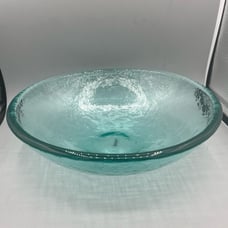 Fire & Light Recycled Glass Aqua Serving Bowl