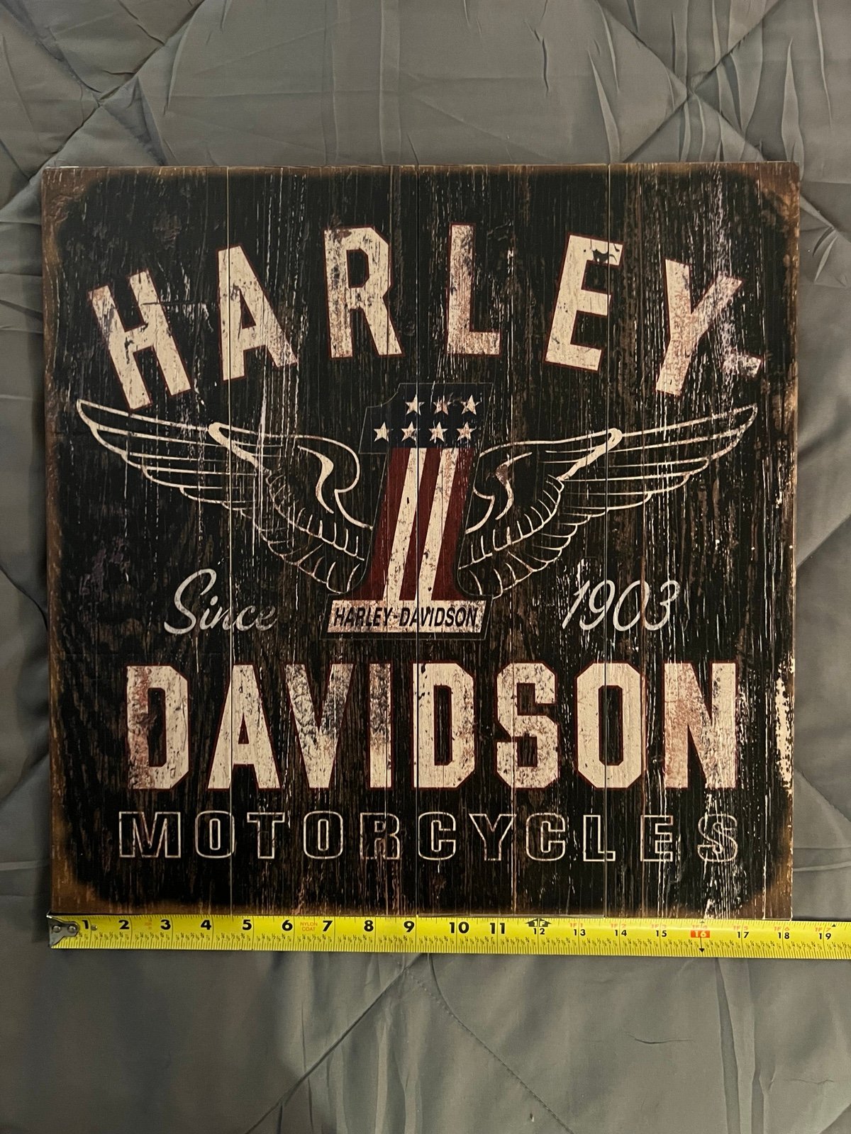 Harley Davidson wood sign