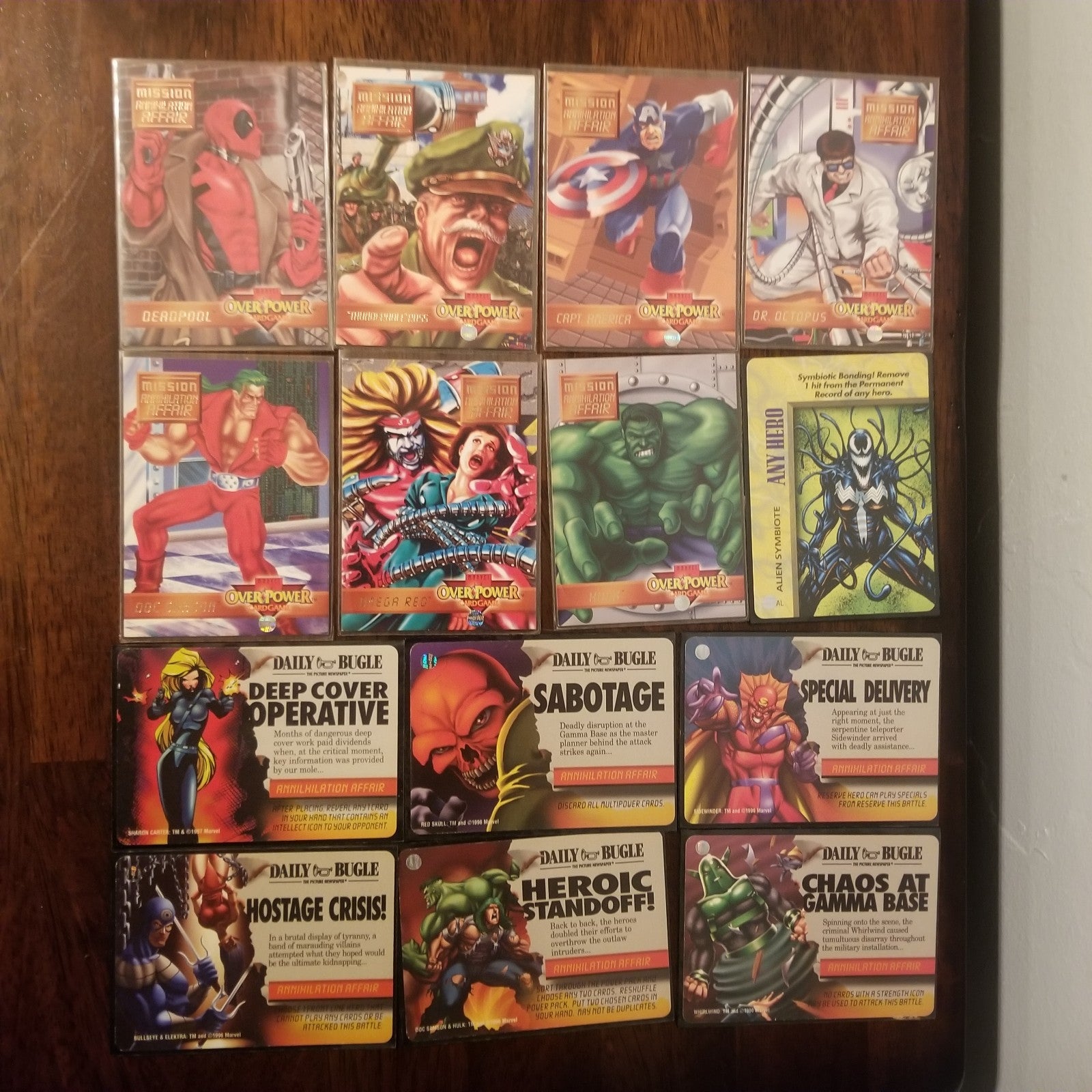 Annihilation Affair Marvel OverPower Card Game LOT (81 cards)