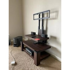 3-Shelf TV Stand with Floater Mount for TVs up to 55\