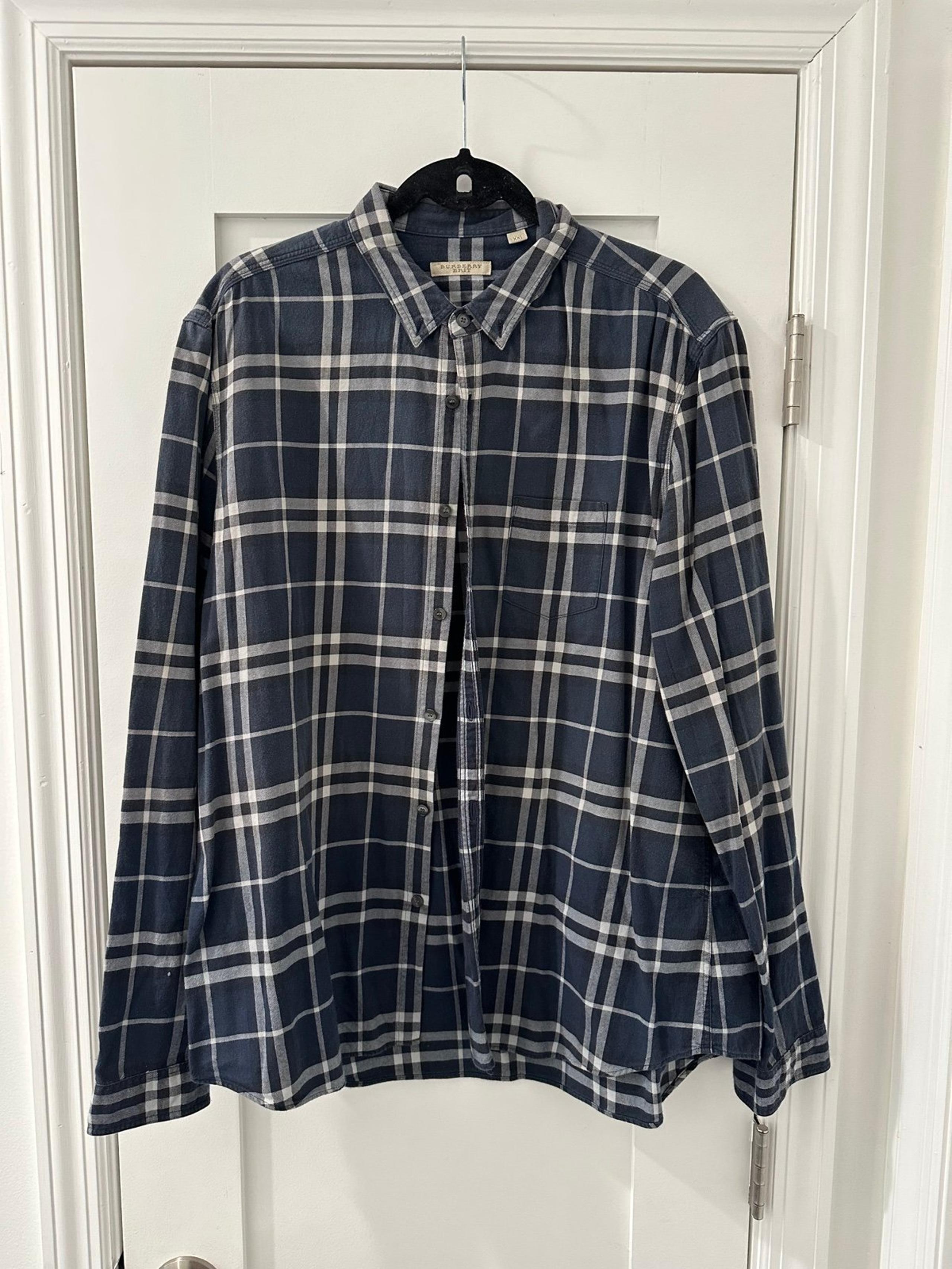 Burberry Brit Men’s Long Sleeve  Button Down Shirt Nova Check Size XXL