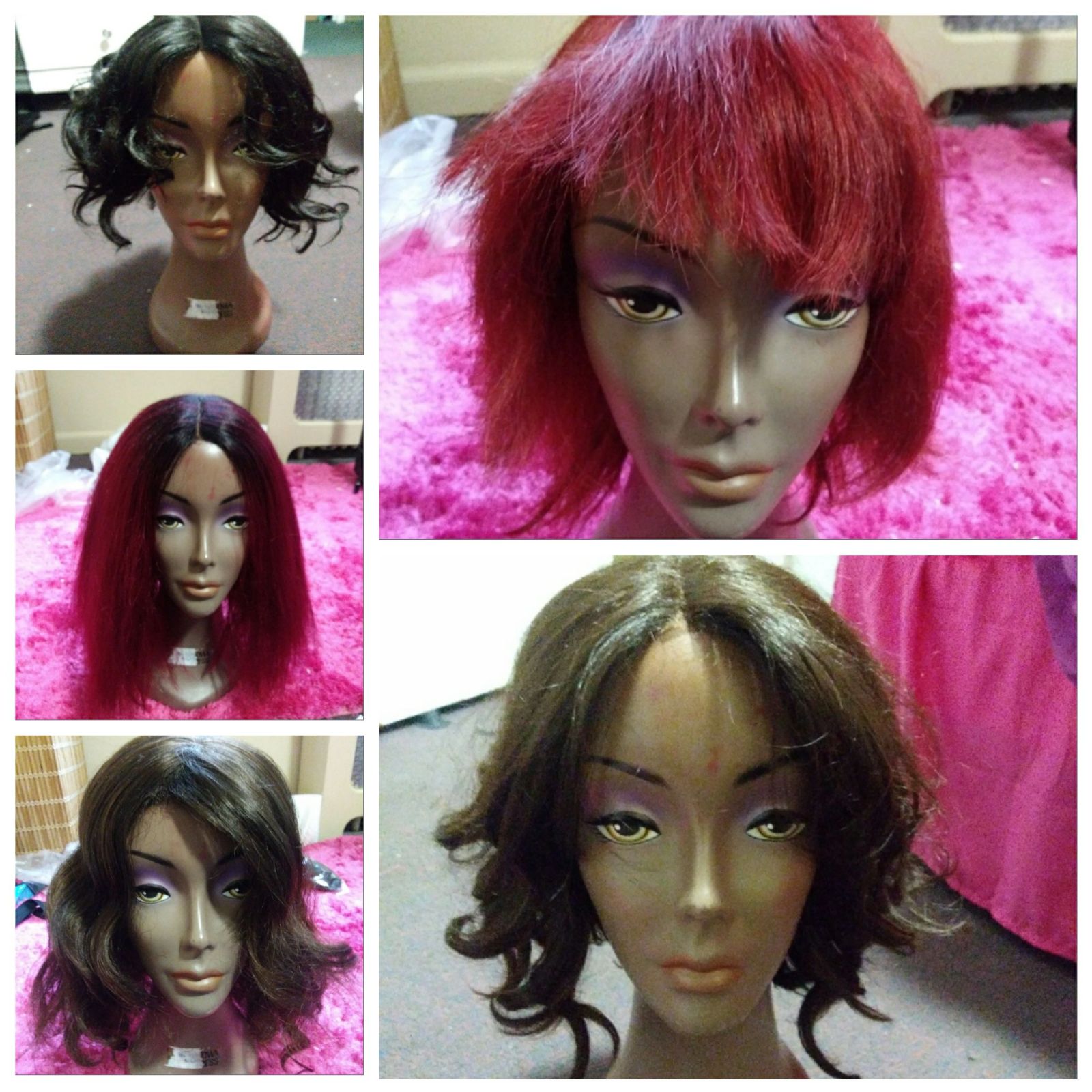 Five wigs