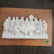 Vtg 3D Sand Art Jesus Christ Last Supper Cancun Mexico Religious Wall Decor