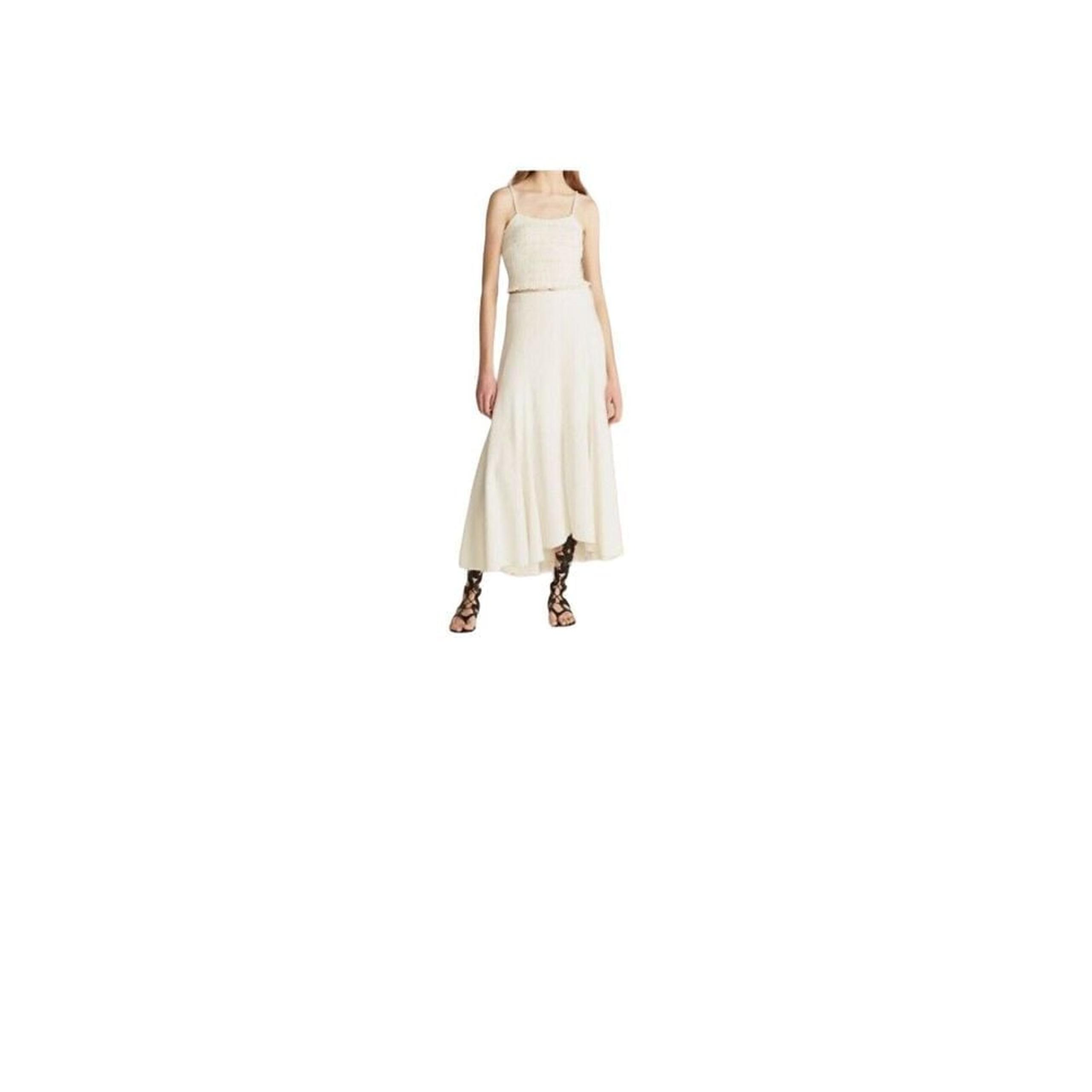 Rebecca Taylor Womens A-Line Swing Floral Lace Skirt White Size 10