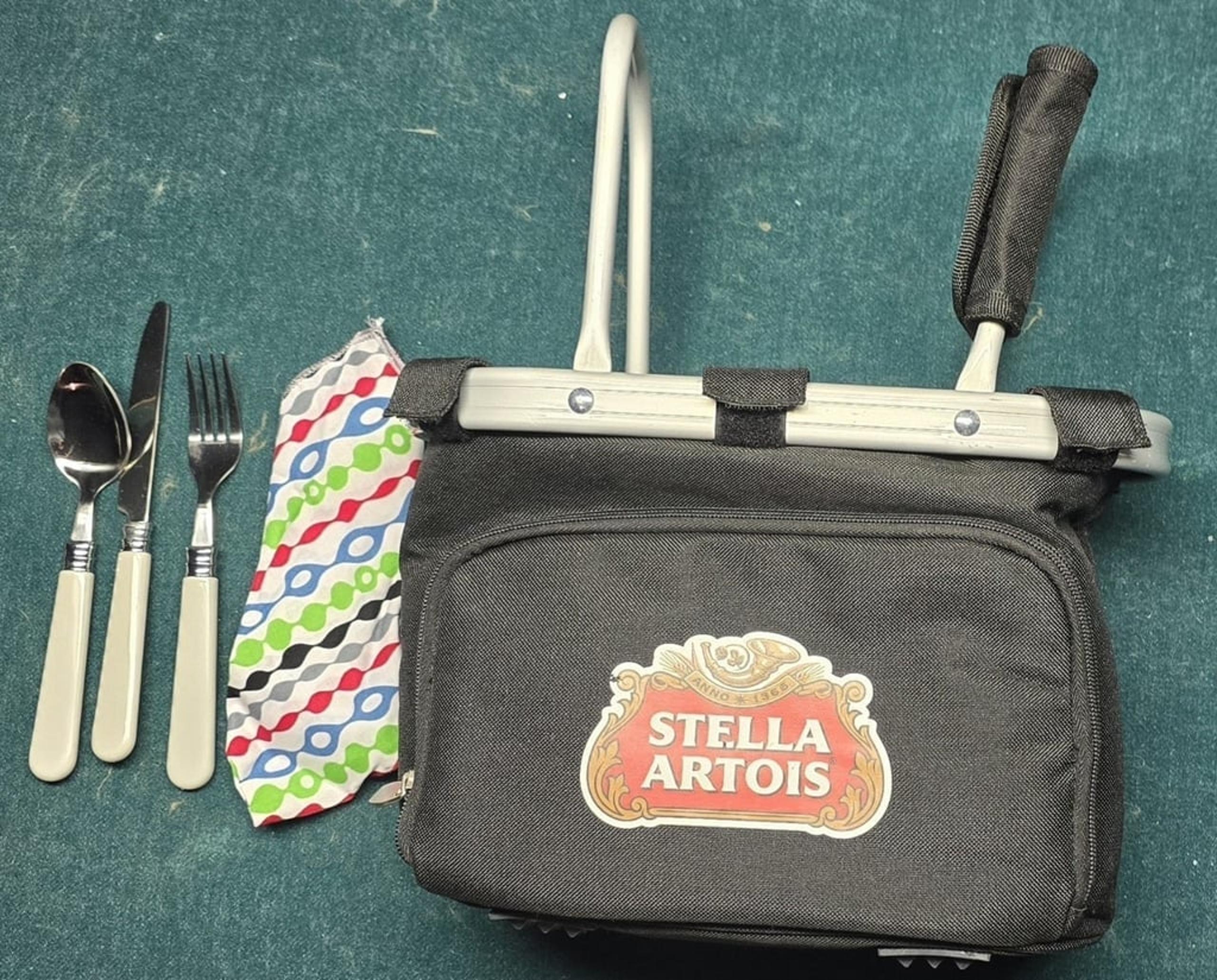 Stella Artois Picnic Time Cooler Basket Free Shipping