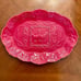 Bordallo Pinheiro Red Portugal Rooster & Chicken Scalloped Edge Platter