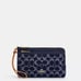 NEW LIMITED Coach Double Zip Wallet In Signature Denim cz321 WITH Cherry Charm