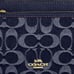 NEW LIMITED Coach Double Zip Wallet In Signature Denim cz321 WITH Cherry Charm