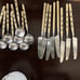Vintage Japanese Stainless Steel Butter Knives, Spoons and Fork