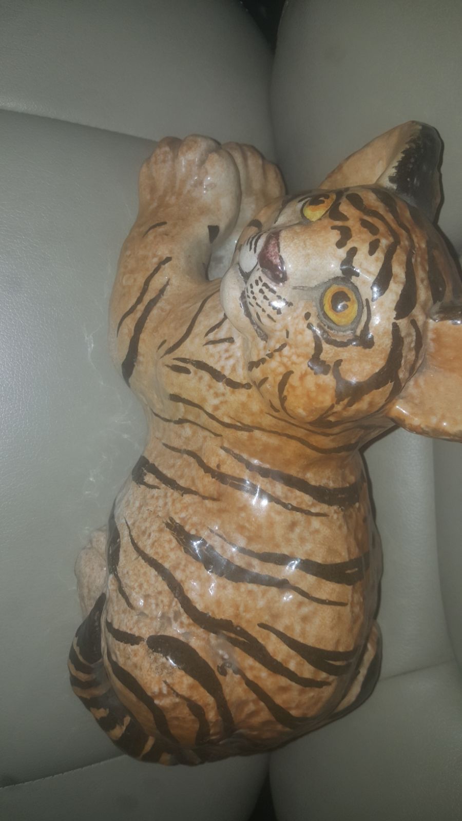Vintage ceramic baby tiger figurine