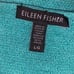 Eileen Fisher Womens Sweater Wool Pullover V Neck Asymmetrical Teal Green Large