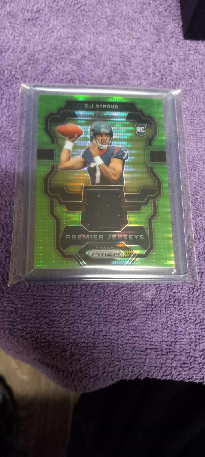 2023 Prizm Football CJ Stoud Green Pulsar