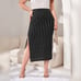 Plus Vertical Split Thigh Skirts