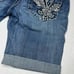 Miss Me Size 30 Denim Bermuda Jean Shorts JP5792M Distressed Cuffed Jewel Bling
