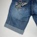 Miss Me Size 30 Denim Bermuda Jean Shorts JP5792M Distressed Cuffed Jewel Bling