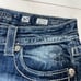 Miss Me Size 30 Denim Bermuda Jean Shorts JP5792M Distressed Cuffed Jewel Bling