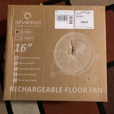 High Velocity Rechargeable Floor Fan Cordless.
