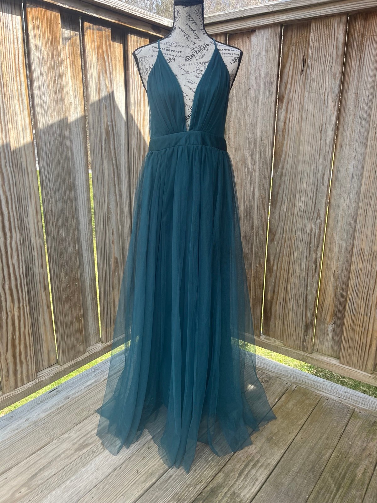 Fashion Nova Teal Evening Prom Gown Size XL